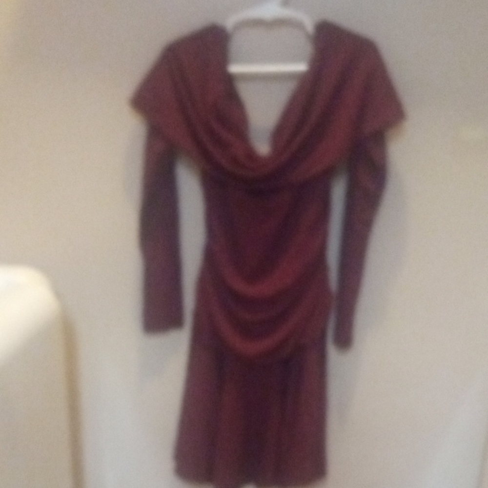 Camila Coelho Deep Red Long Sleeve Dress